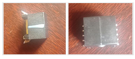 電子元器件表面粘鐵氧體案例